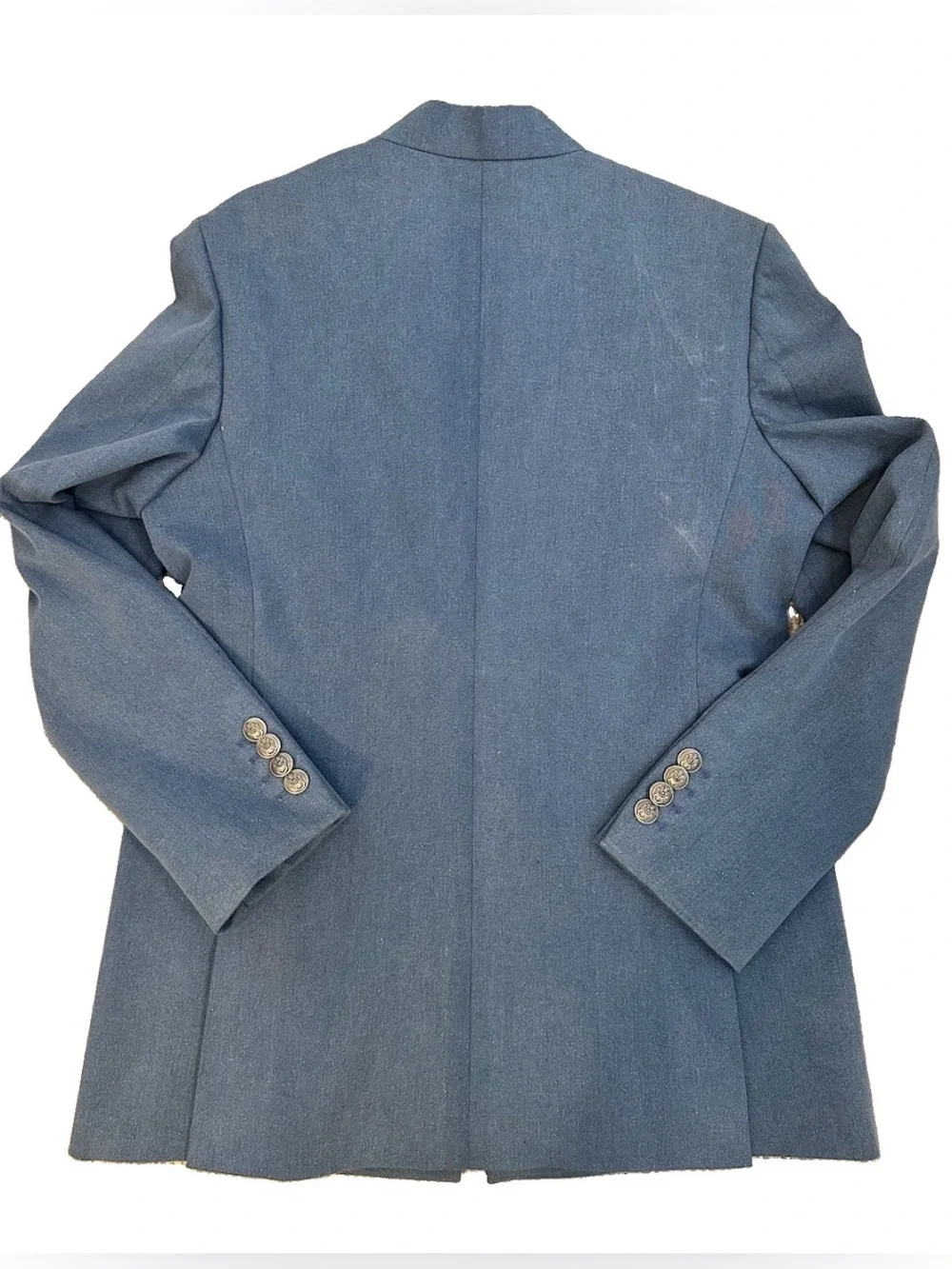 Rivesse Indian Suit Jacket Cornflower Blue Paisley Lining 32-34R Wedding Ethnic